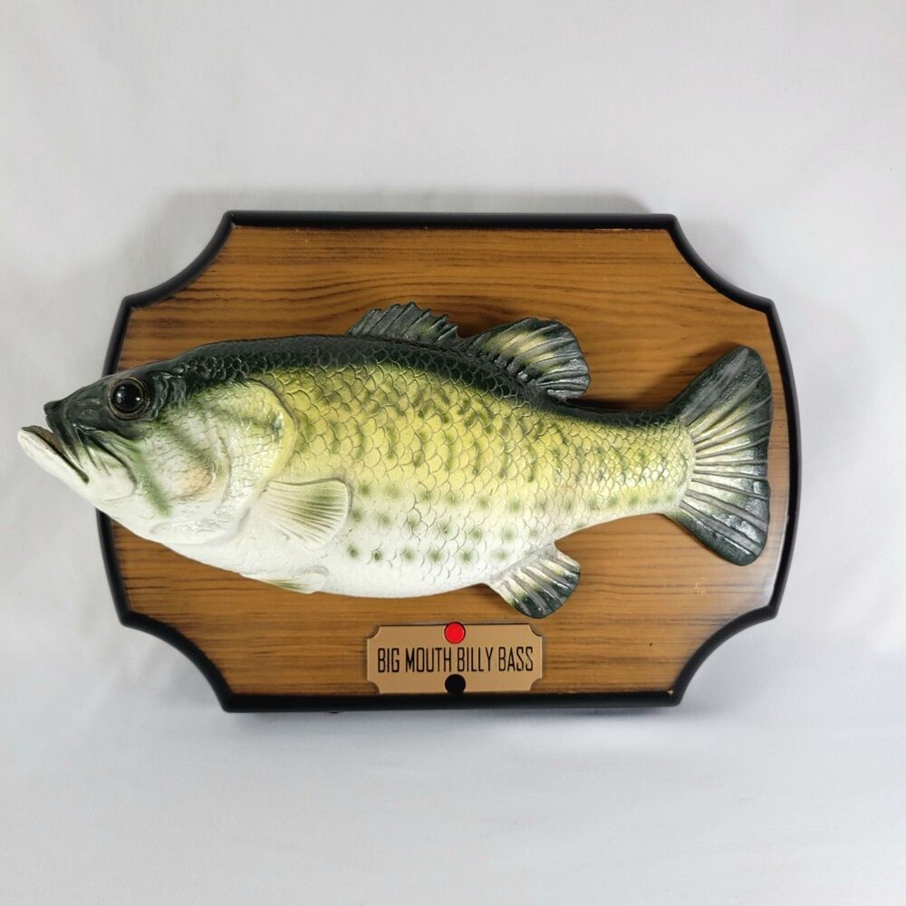 Vintage Gemmy Big Mouth Billy Bass Singing Fish Wall Plaque 1999 - Read